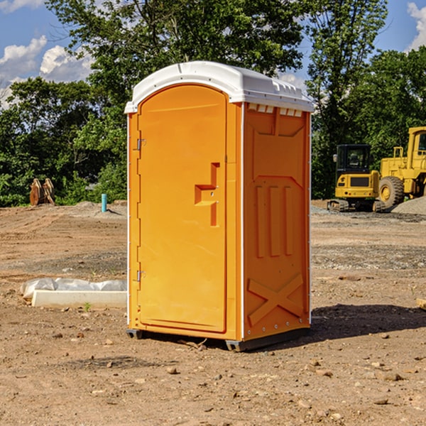 how often are the portable restrooms cleaned and serviced during a rental period in Sardinia SC